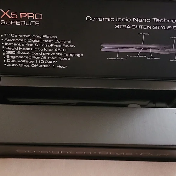 Brand New X5 Pro Superlite1' Ceramic Ionic Nano Flat Iron Hair Straightener